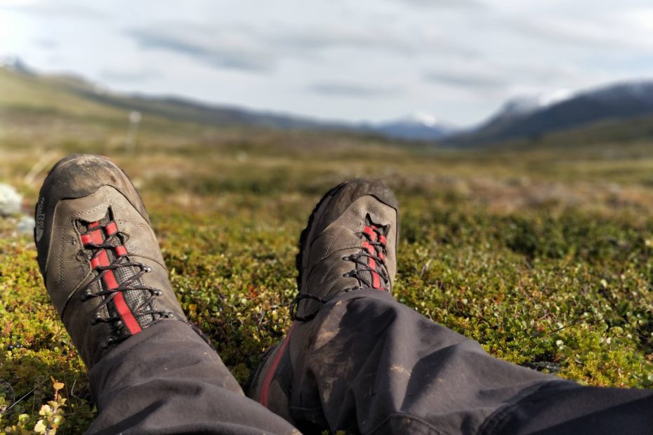 Pause på fjällvandring